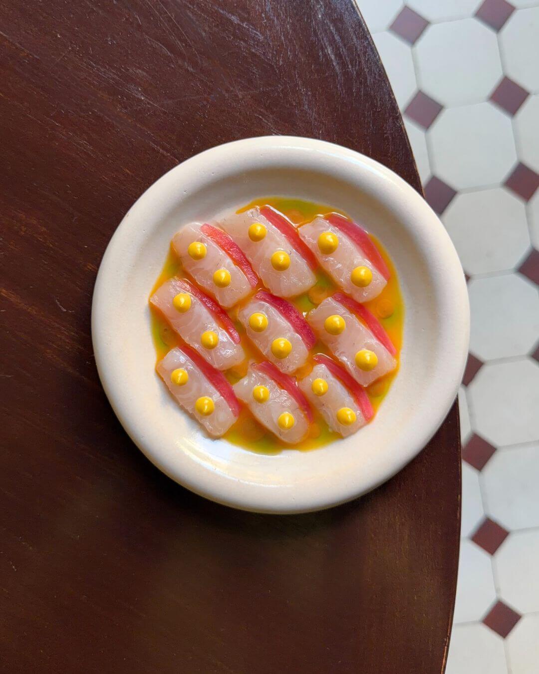 Pike perch crudo restaurant nolla